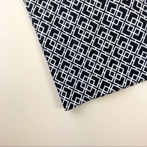 Black and white geometric cotton-blend pencil mini
